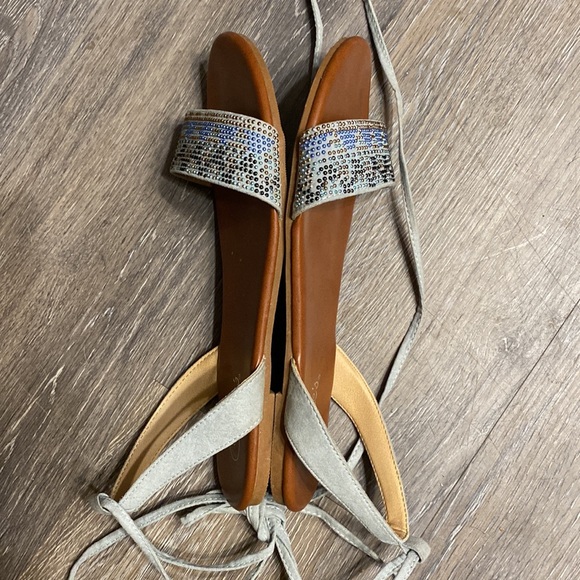 Candie’s Lace Up Sandals Size 8 - Picture 6 of 8